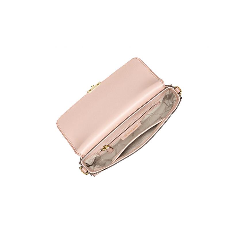MICHAEL KORS Bradshaw French simple temperament commuting leather crossbody handbag small size women's pink