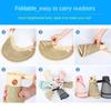 Floppy Dual-purpose Empty Top Hat Straw Beach Face Shade Hat Fashion Women's Sun Hat  Women