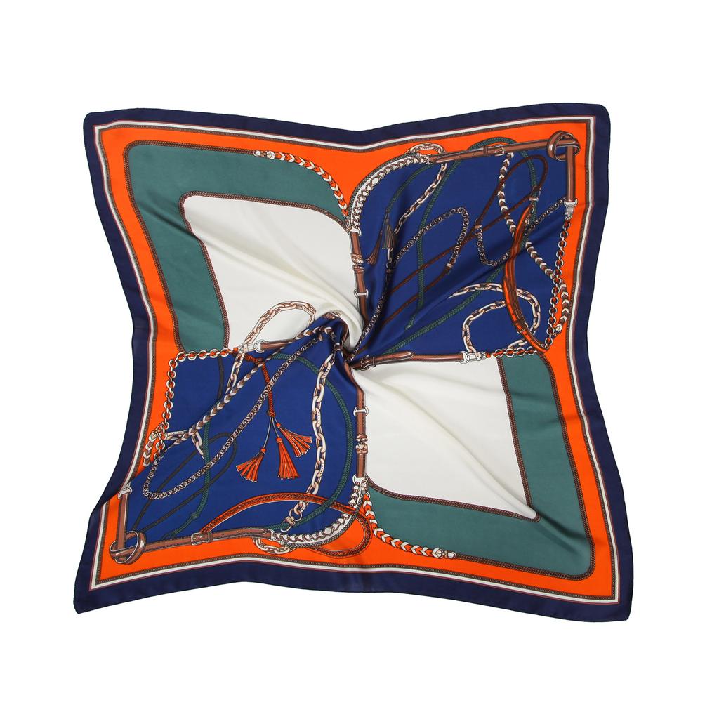 70 * 70 Солнцезащитный маленький квадратный шарф с большим принтом, женский шелковый шарф, тонкий легкий солнцезащитный шарф, повязка на голову