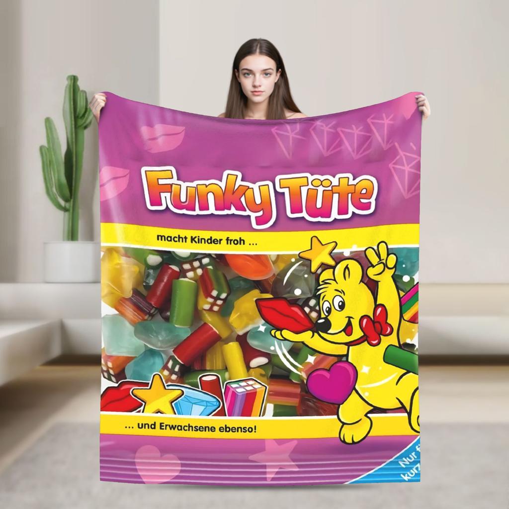Фланелевые одеяла с конфетами Haribo, супермягкое покрывало для декора дома, путешествий в самолете, покрывало на кровать, диван-кровать