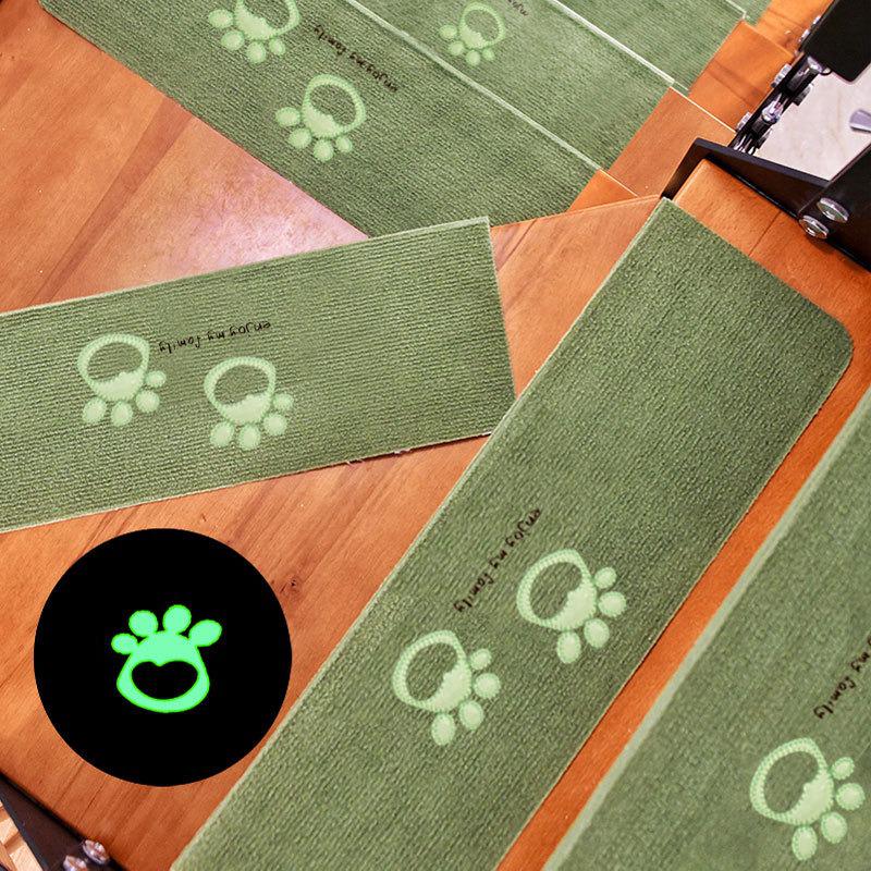 Светящиеся самоклеящиеся коврики на ступени лестницы - Соединяемые, без клея, коврики для защиты массива дерева