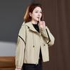 Тренч женский короткий весна и осень новый повседневный большой размер толстый мм топ ранняя осень короткое пальто