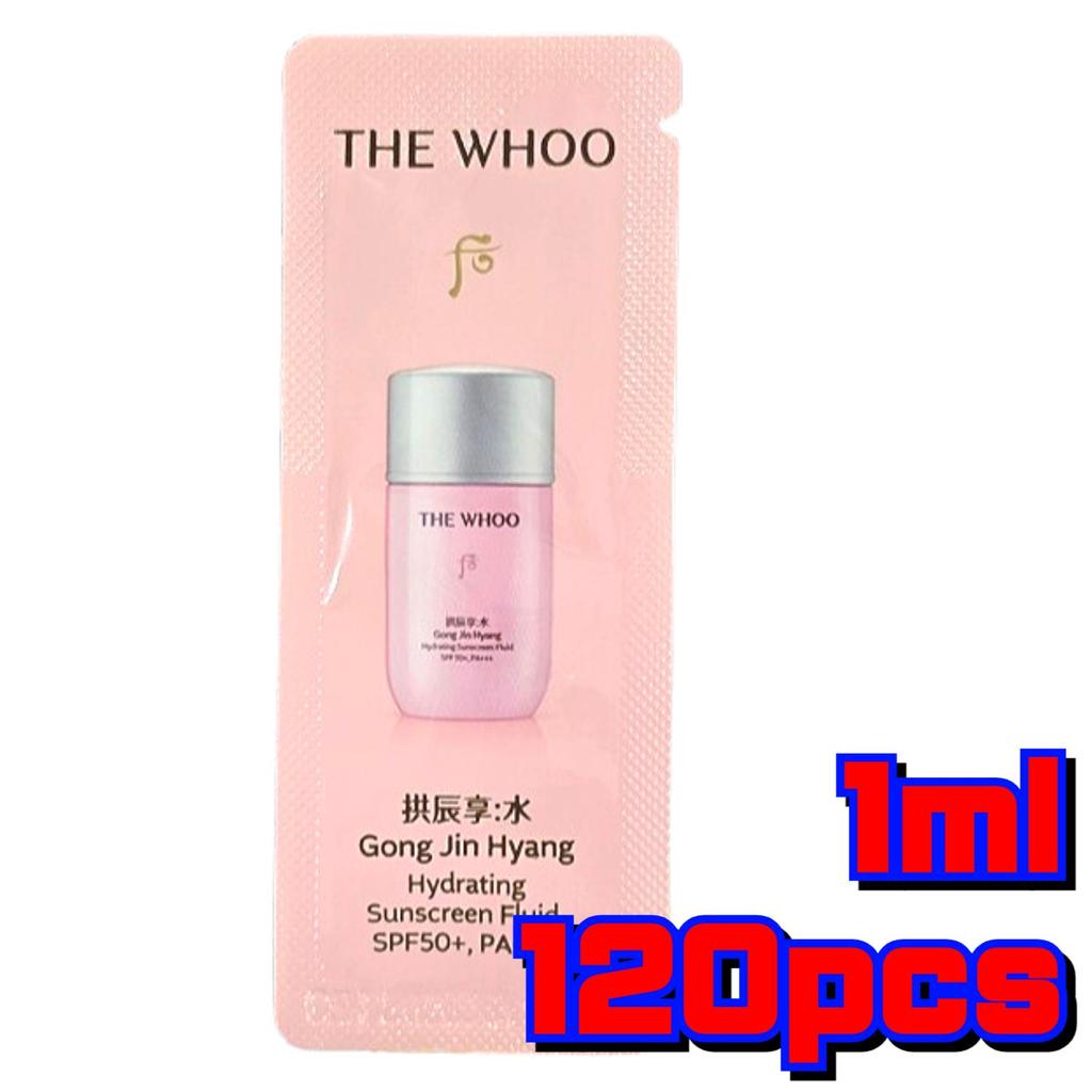 The history of whoo Gongjinhyang Soo Увлажняющий солнцезащитный флюид SPF50+ PA+++ 1 мл × 60 шт. | Корейский люксовый увлажняющий солнцезащитный набор пробников