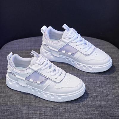 Новые корейские модные белые туфли женские кроссовки на платформе дышащие кроссовки женские повседневные туфли на плоской подошве женские кроссовкиgg98