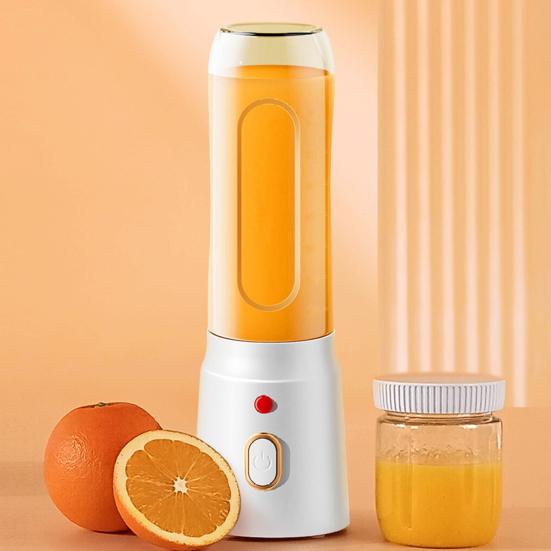 Portable Juicer Blender 450ML BPA-Free Mini Smoothie Maker with Travel Cups Cordless Rechargeable Juicing Cup for Ice Crushing Food