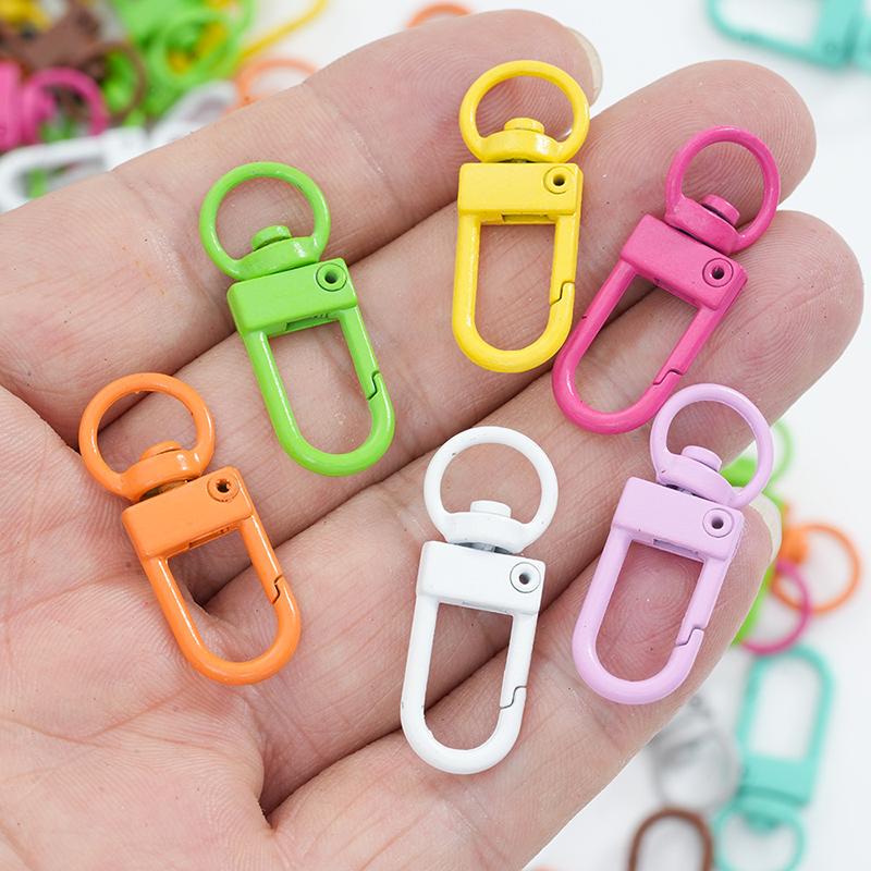 Yogodlns Мини карабины-брелоки из алюминиевого сплава случайных конфетных цветов - 10/50 шт.