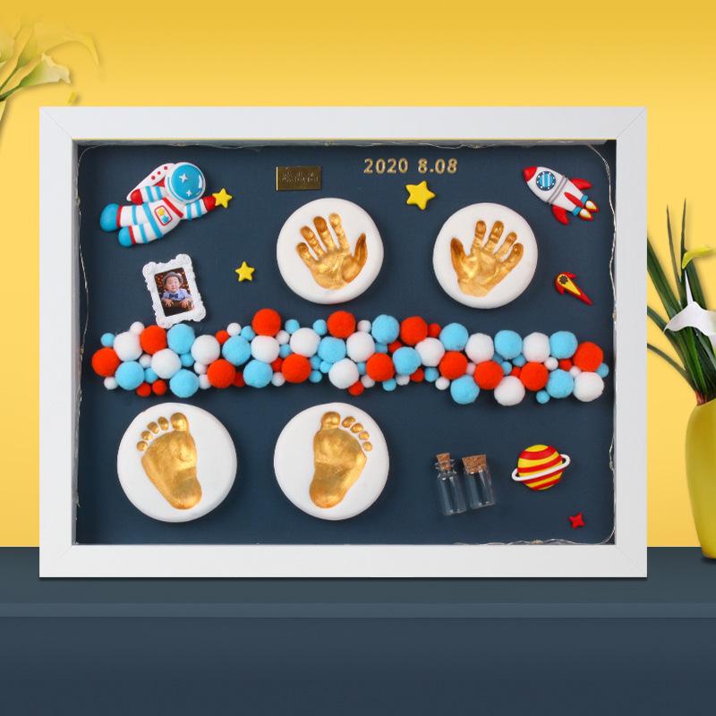 Полнолуние детские следы рук набор чернил для фоторамка детская нога и рука принт новорожденный веха сувениры литье