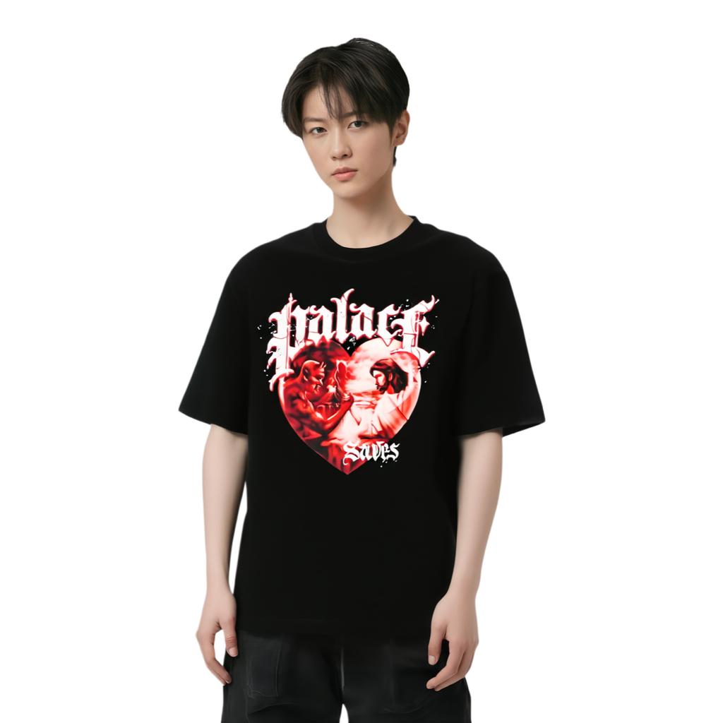 Palace Футболка Save Thyself, черные топы унисекс P26TS123