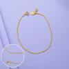 Love Heart Drop Chain Bell Pendant Thin Chain Water Wave Necklace Anklet Bracelet Thick Chain