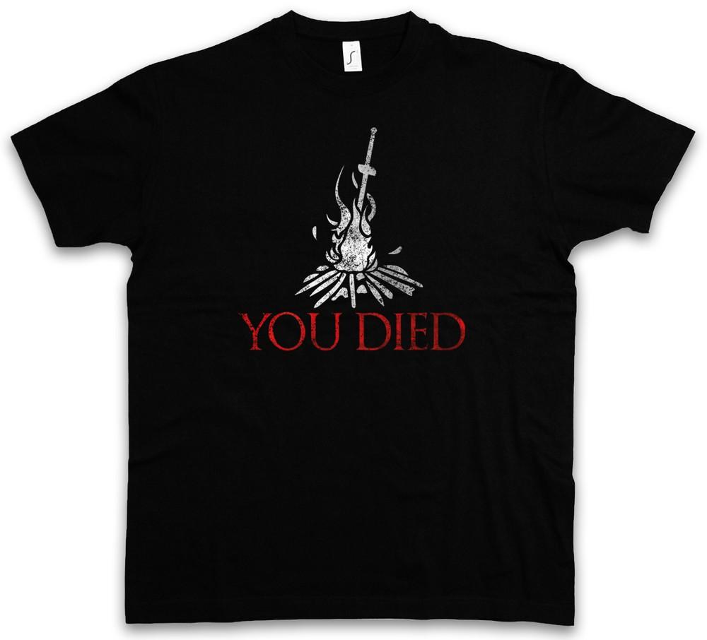 ТЫ УМЕР ФУТБОЛКА DARK SOUL - Храм Огня Темный Геймер Нерд Ларп Души Футболка