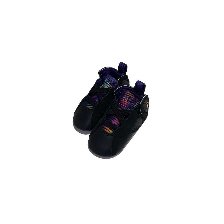 Jordan Air 7 Амортизация Нескользящие Износостойкие Высокие Кроссовки Обувь для малышей Черный 305076-029
