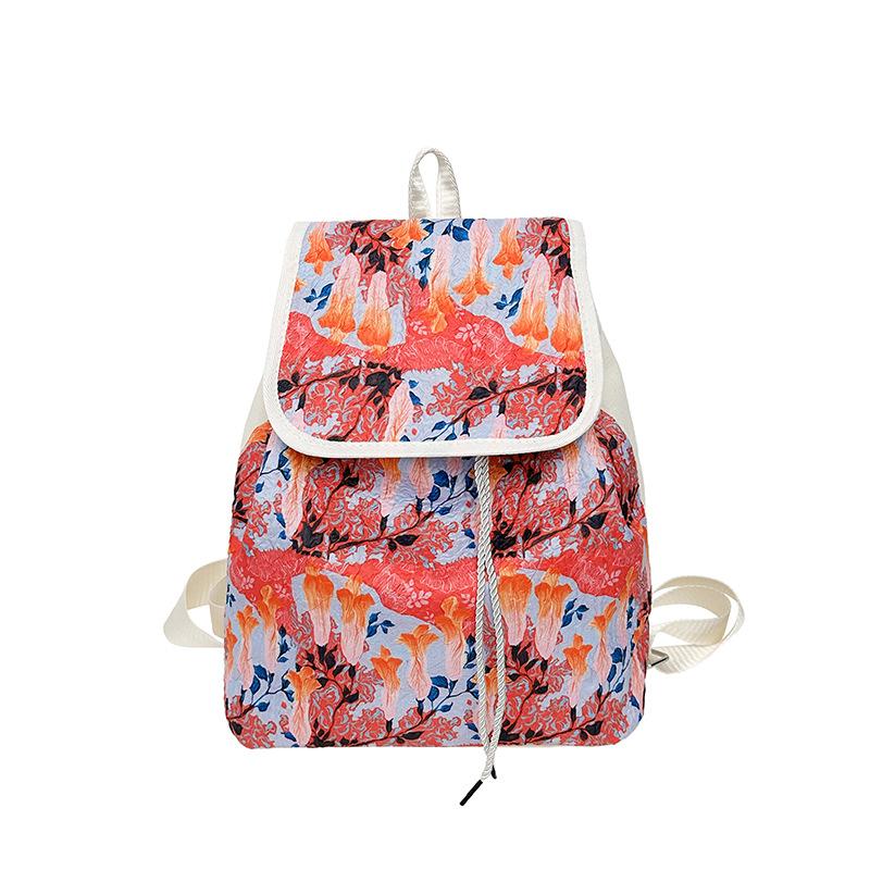 Ethnic Style Artistic Backpack, Large Capacity Leisure Versatile Flip Book Bag Trend
