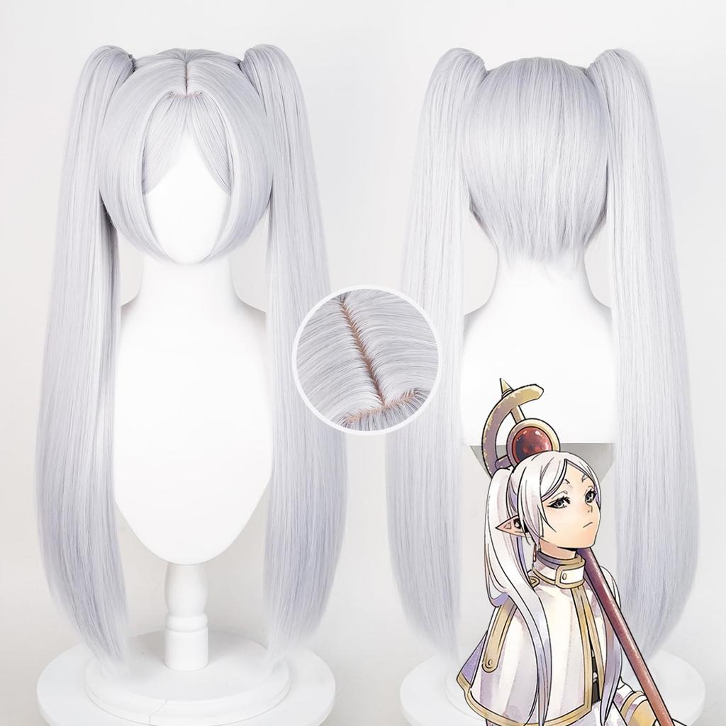 Pawpaw Freiren Wig, Fern Himmel Heiter, Cosplay Wig, High Temperature Resistant, School Festival Wig with Net (Freiren Wig)