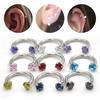 Body Jewelry Hoop Piercing Septo Crystal Septum Nose Lip Ear Ring Captive Cartilage Jewelry Accessory