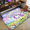 1pc Rainbow pony Soft Printed Area Rug, Office Carpet, Under Chair Protector Blanket for Bathroom, Living Room, Bedroom, Laund