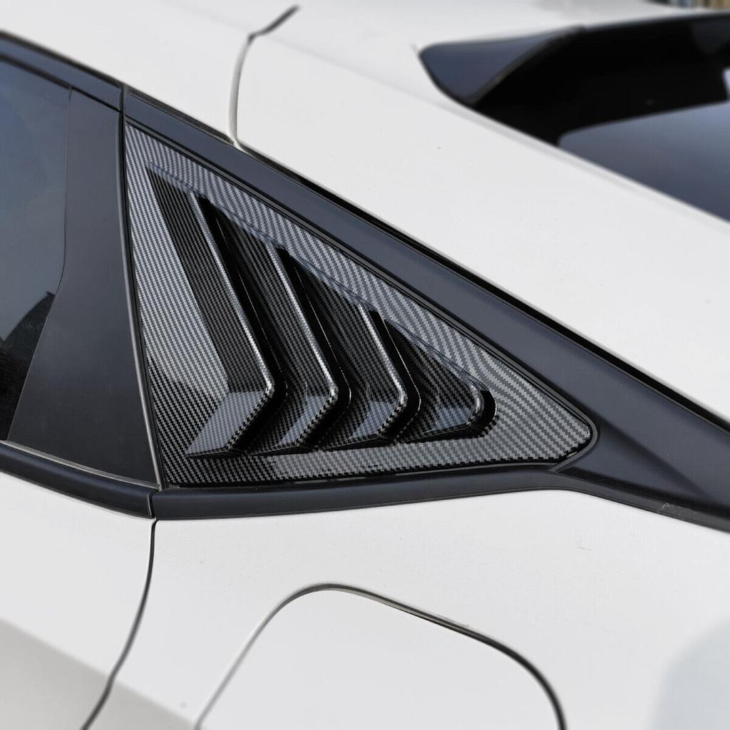 For Honda Civic 11th Gen Hatchback 2025 2025 Car Rear Louver Window Side Shutter Cover Trim Sticker Vent Scoop ABS Carbon Fiber