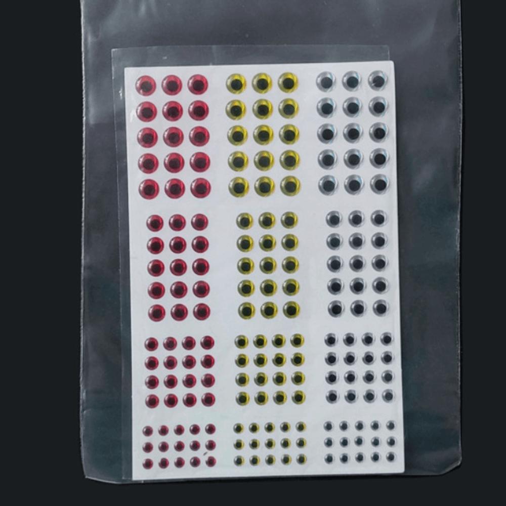1 Sheets Mixed Color 3D Holographic Fish Eyes 3D Holographic Fly Tying Materials Tackle Repair