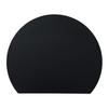 Aimedia Cutting Board, Round, Elastomer, Dishwasher Safe, Regular, 34 X 28 Cm, Black, Made In Japan, Heat Resistant, D-Shaped, Kamaboko-Shaped, Antiba