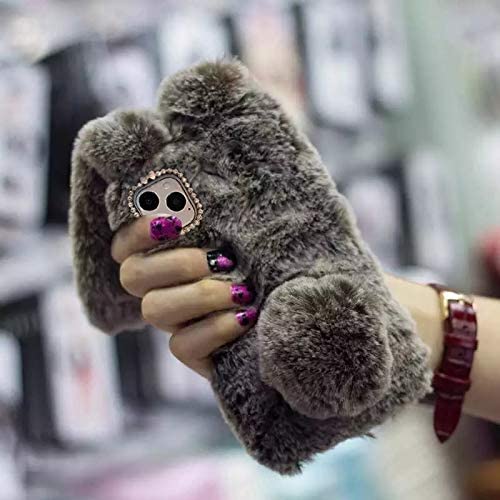 Пушистый чехол в виде кролика на iPhone 13 Pro Max 11 Pro 12 Pro Max XR XS MAX Samsung S21 Note 20 Ultra S20 Plus S20FE A51 A71