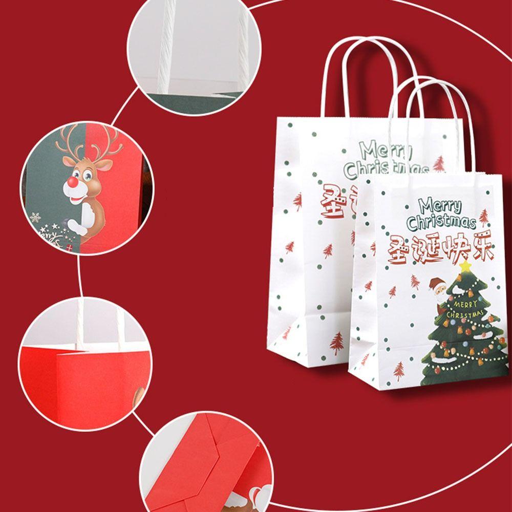 2pcs Cartoon Christmas Gift Bag Cute Packaging Bag Interesting Christmas Eve Candy Bag  Home