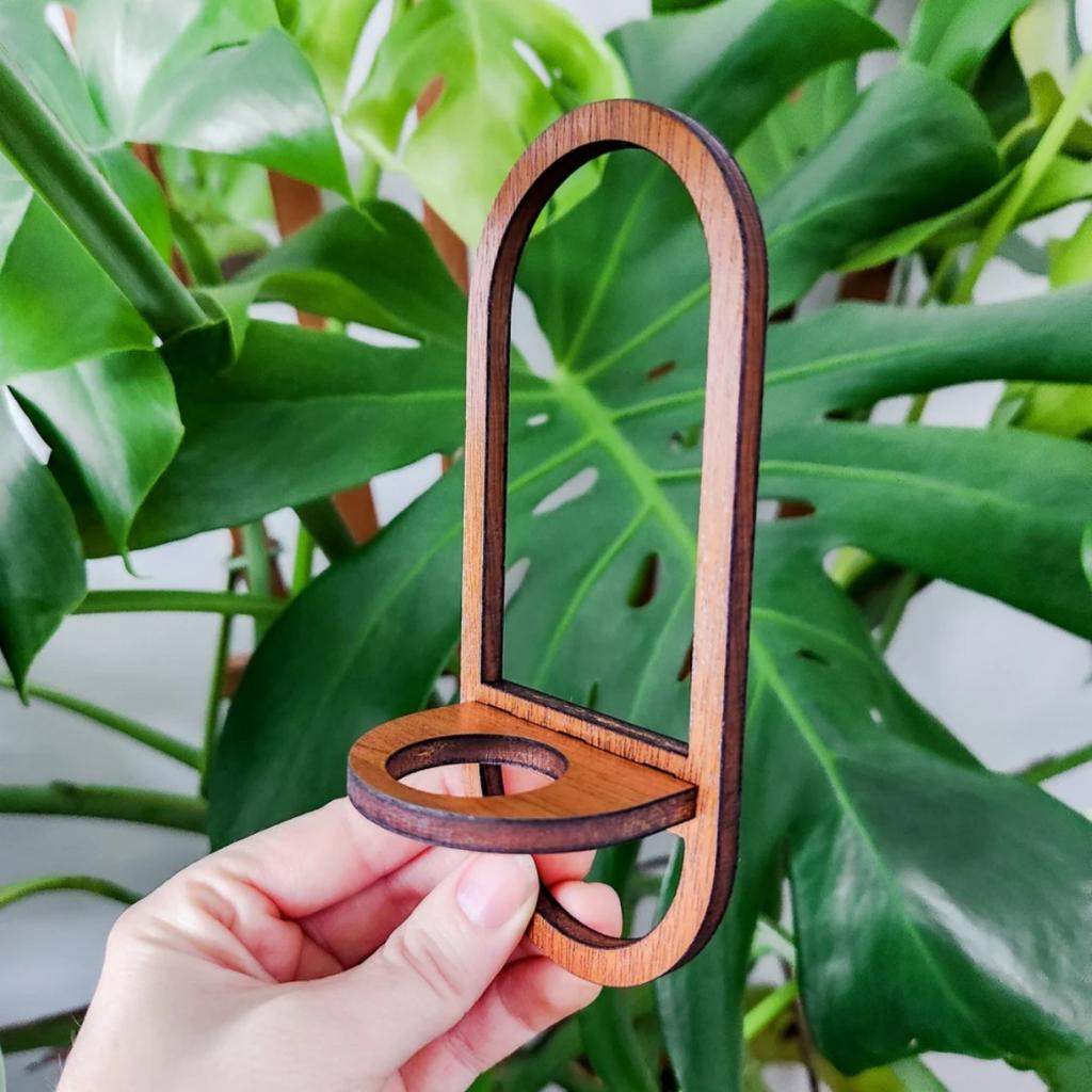 Plant Propagation Station Wall Hanging Wooden Plant Terrarium for Hydroponics Home Office Decor Test Tube Propagate Air Plant Cutting Holder