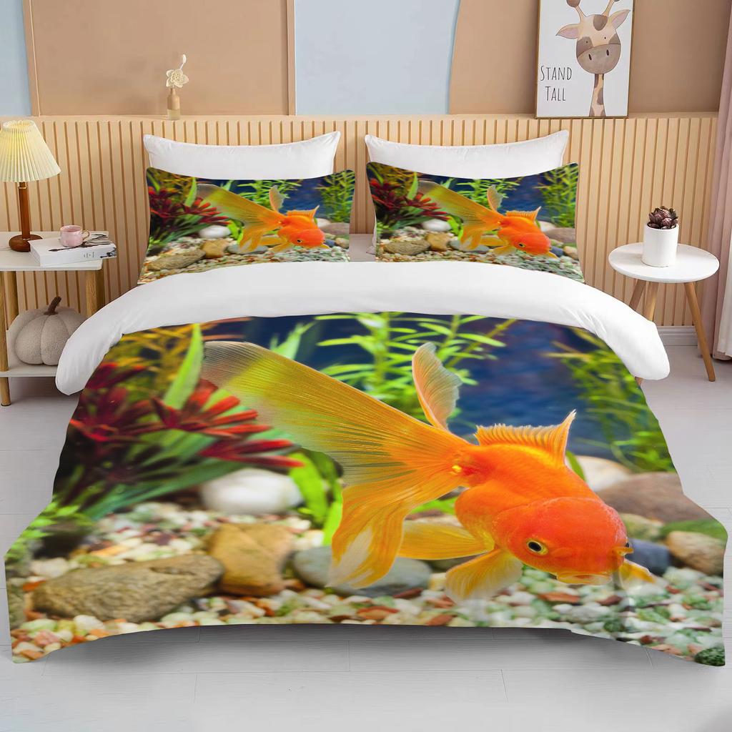 10 Sizes Cute Goldfish Bedding Set Custom Kids Boys Teens Video Game Duvet Cover For Youth New Game Controller Bedspread