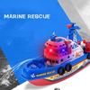 Игрушечные лодки для ванны Пожарная лодка Электрические игры Водные игрушки Корабль на батарейках с автоматическим распылением воды, светом и музыкой