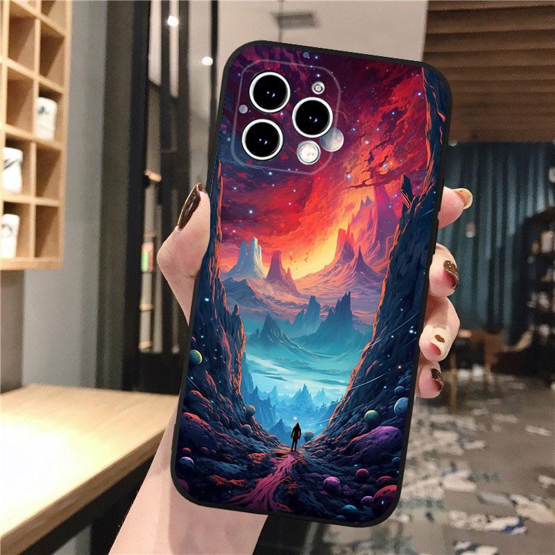 Чехол для телефона с изображением лунного ночного пейзажа для iPhone 15 14 Pro Max 13 12 11 Pro Max XSMax XR 12 13 mini 14 Plus Shell