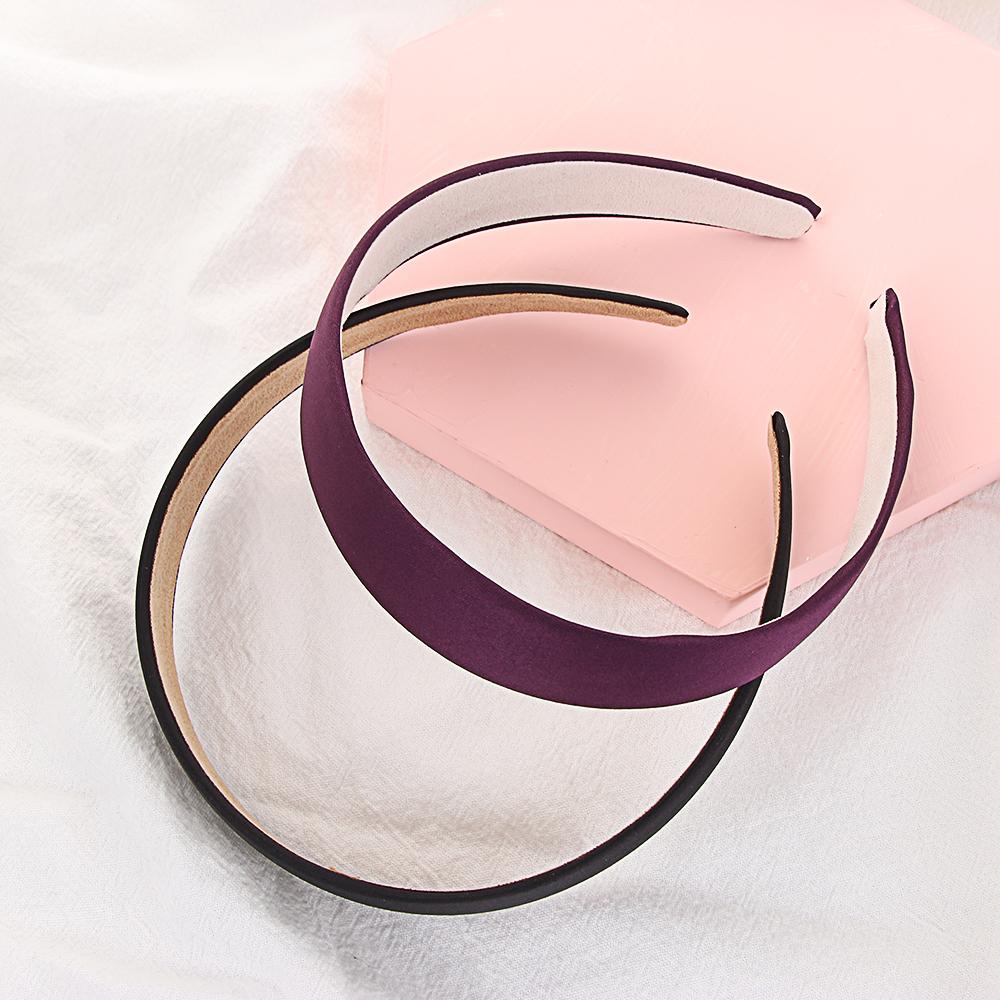 8 Colors Women Satin Alice Hair Band Wide HeadBand Fabric Hair Hoop
