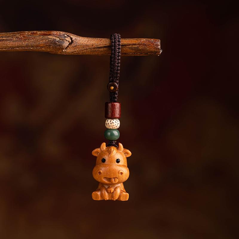 Кольцо для мобильного телефона с надписью «Знак зодиака», уникальный брелок для ключей из сандалового дерева, подвески для автомобильных ключей