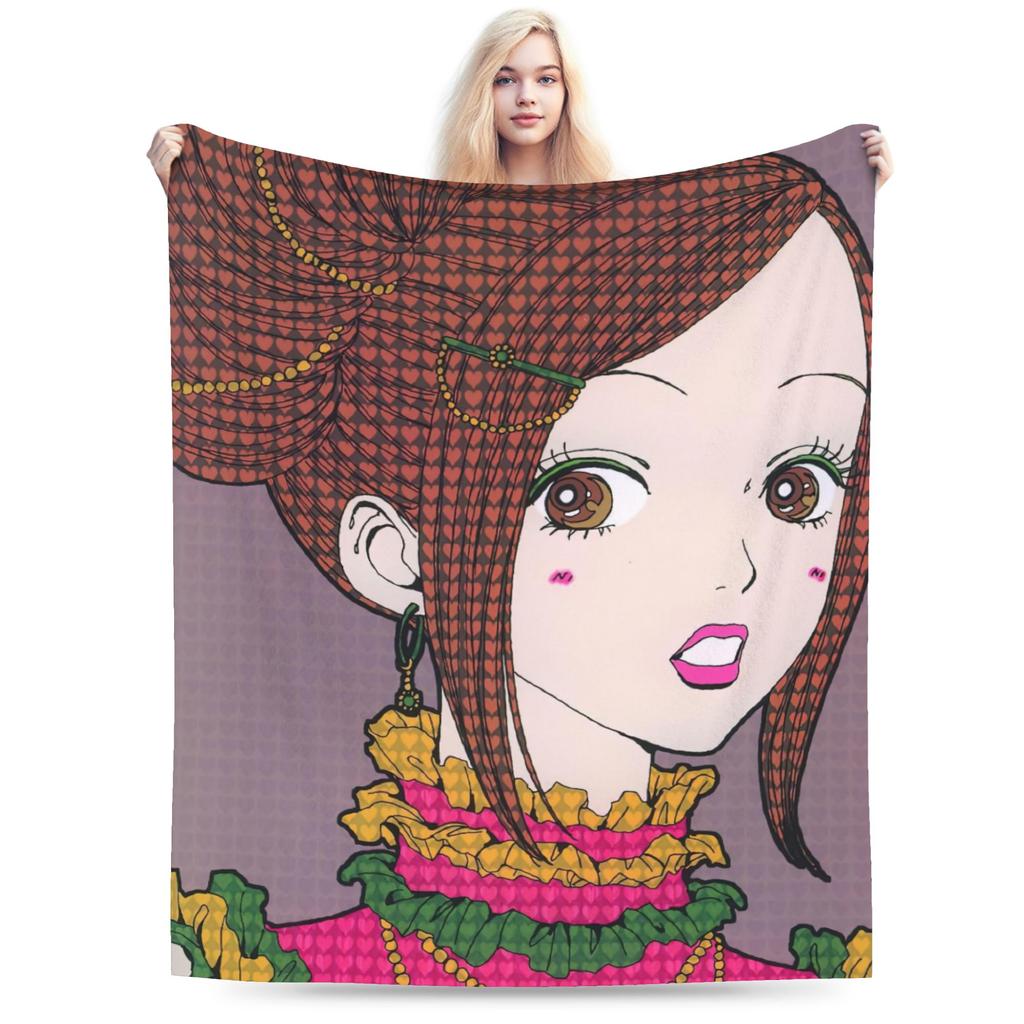 Nana Anime Manga Blankets Coral Fleece Plush Printed Breathable Ultra-Soft Throw Blanket for Home Outdoor Rug Piece