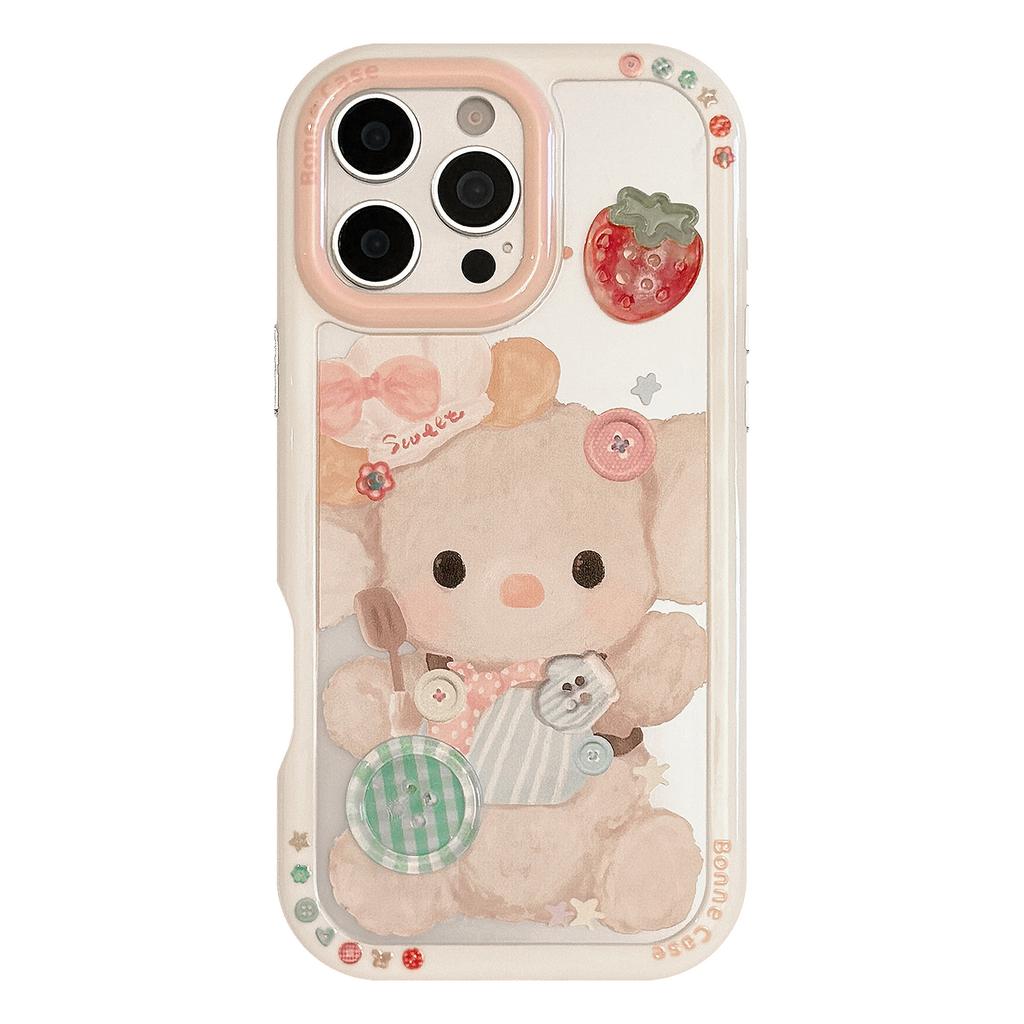 Three-dimensional Chef Small Animal Suitable for IPhone 16 Apple 15 Mobile Phone Case 14 ProMax Cartoon 12 Acrylic 11