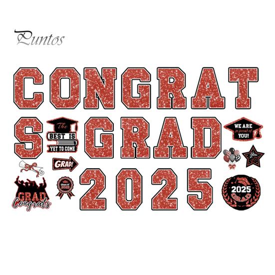 Магниты на автомобиль с надписью «Выпускной 2025» Поздравляем выпускников Магнитные наклейки Тематические магниты для декора гаражных ворот Холодильник