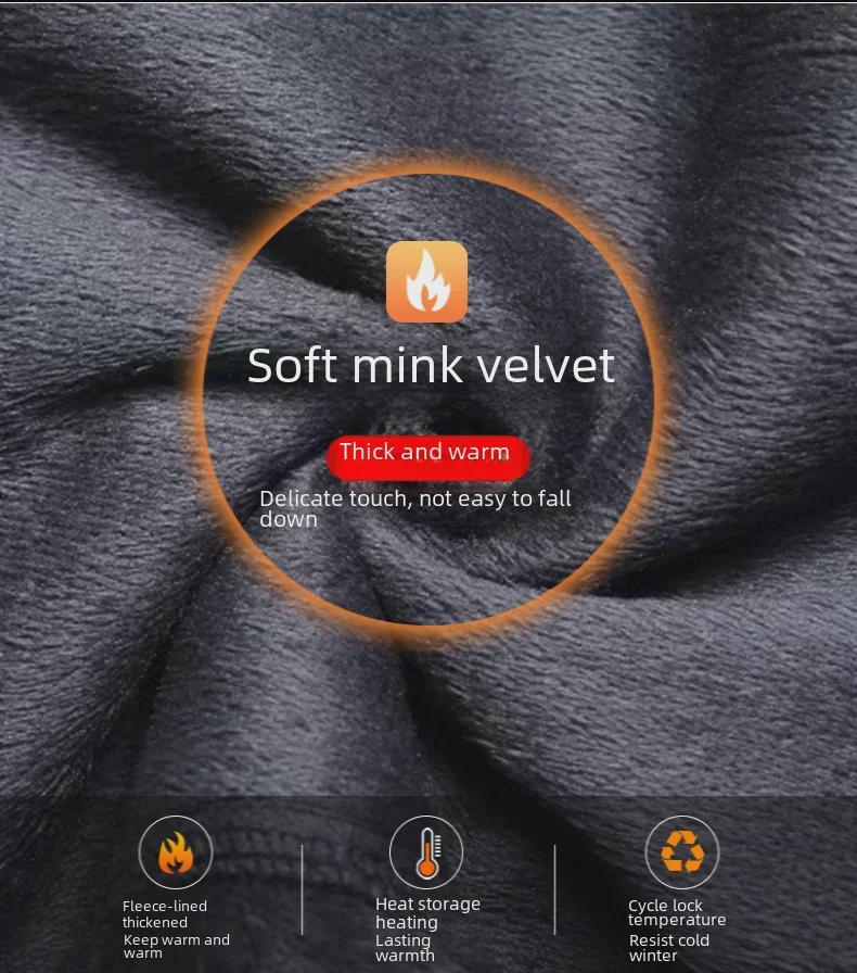 Премиальные мужские ветрозащитные брюки из норкового бархата на весну и осень