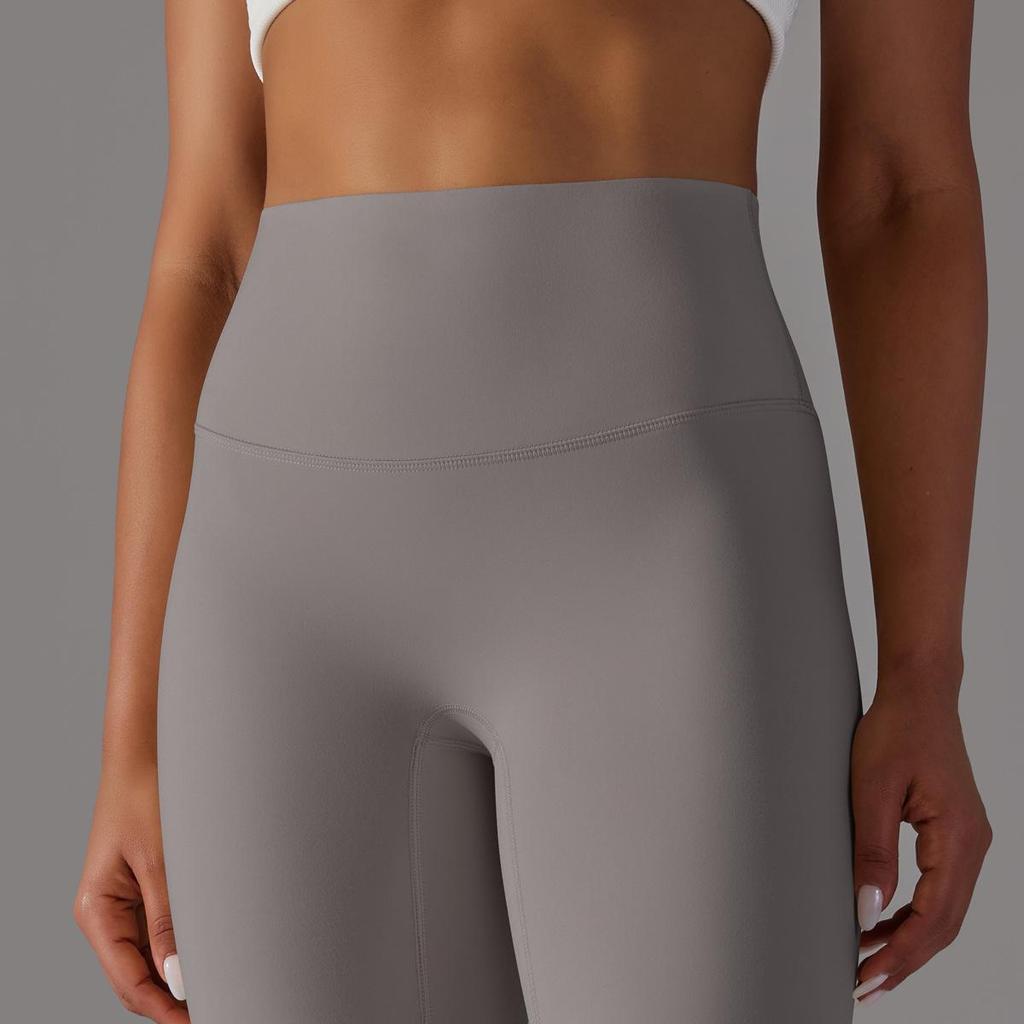 Бесшовные Капри для йоги с высокой посадкой, телесные, дышащие