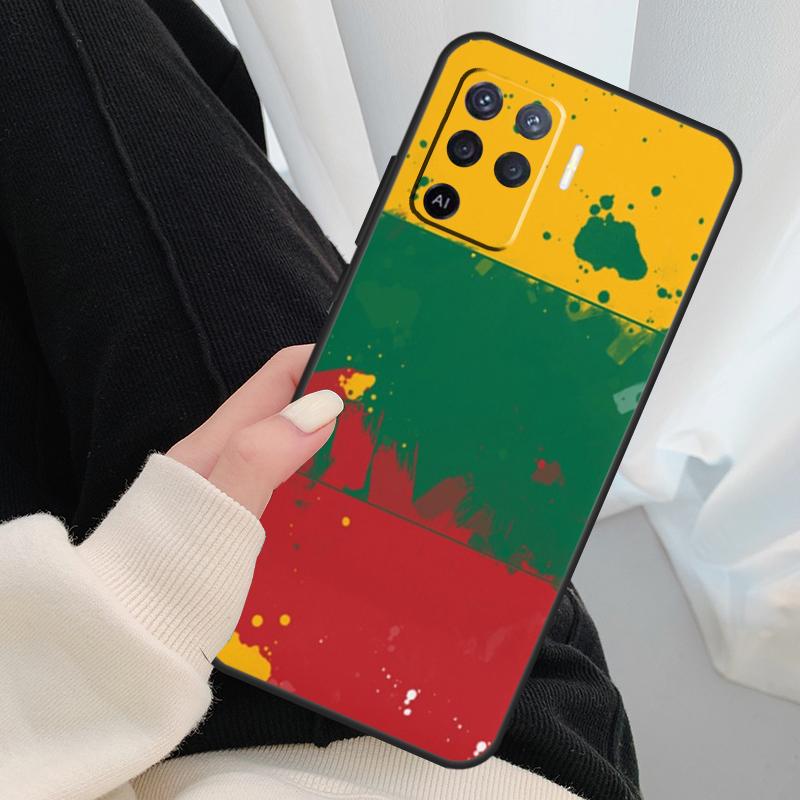 Модный чехол с флагом Литвы для Oppo A17 A57 A77 A40 A78 A54 A74 A94 A76 A16 A96 A18 A60 A80 A38 A58 A98 A15 A5 Pro