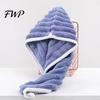 Travel Friendly Hair Turban Microfiber Wrap with Button, Women Quick Dry Anti-Frizz Drying Care Towel for Long Thick Turban, Soft Absorbent