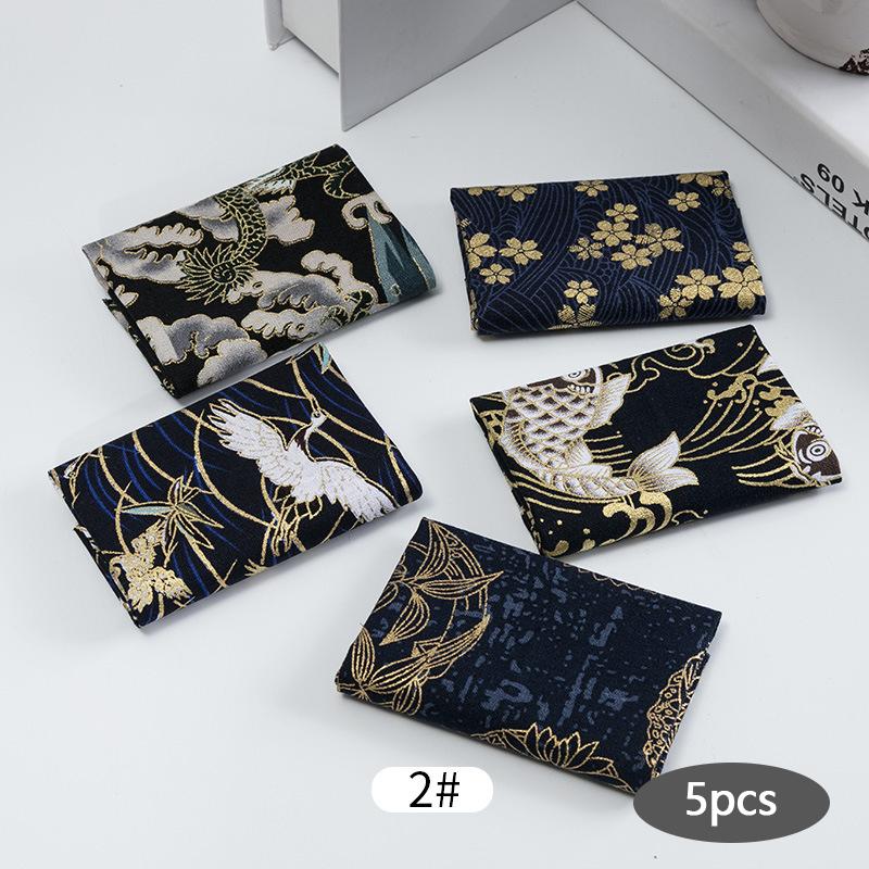 5 шт. Разноцветная хлопчатобумажная ткань для одежды для кукол ручной работы, мелкая цветочная ткань, набивная ткань, материал для пэчворка ручной работы, сделай сам