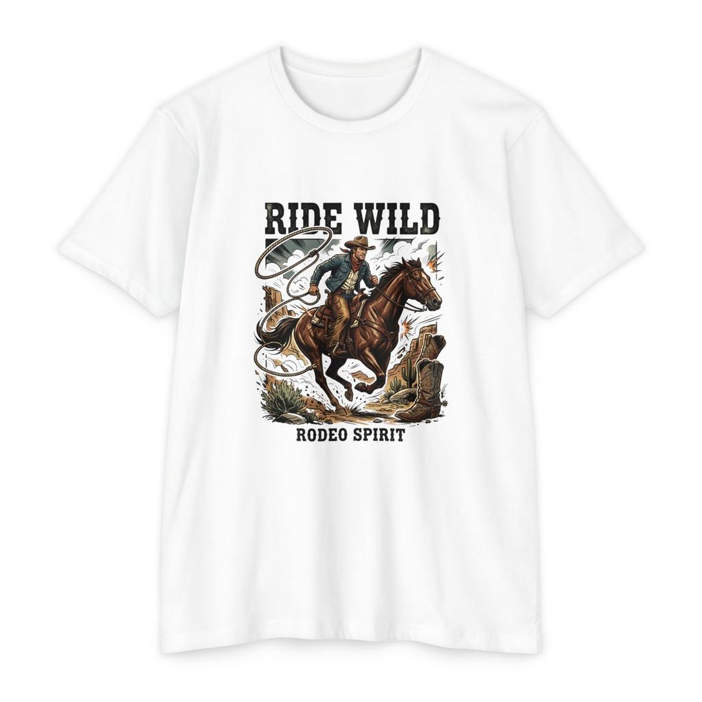 Ride Wild Rodeo Spirit T-Shirt | Cowboy Horse Western Graphic