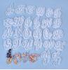 Crystal Resin Silicone Mold: 26 Irregular Letter Pendants for DIY Charms