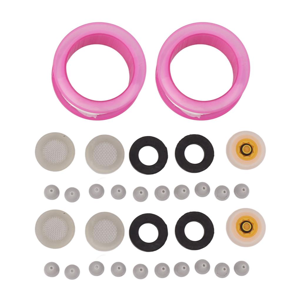 2 Комплекта Силиконовых Насадок для Душа с Резиновой Прокладкой, Сеткой, Ограничителем Потока, Комплект Тефлоновой Ленты