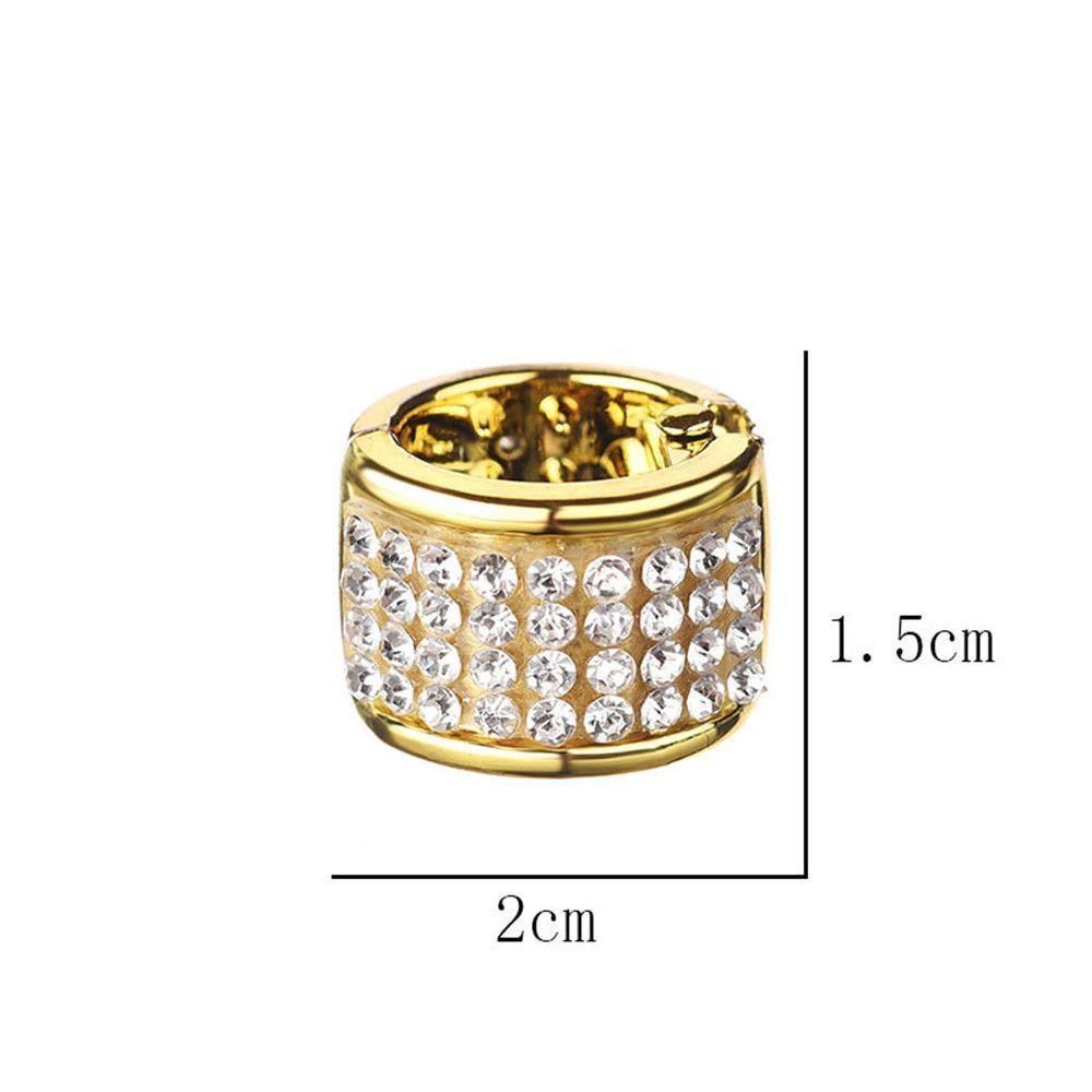 Punk Elastic Crystal Hair Ring Headband Hair Cuff Ponytail Holder