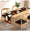 1pc Black Halloween Table Runner with Ghost Pumpkin Pattern Dustproof Durable Tablecloth for Halloween Kitchen Dining Decoration