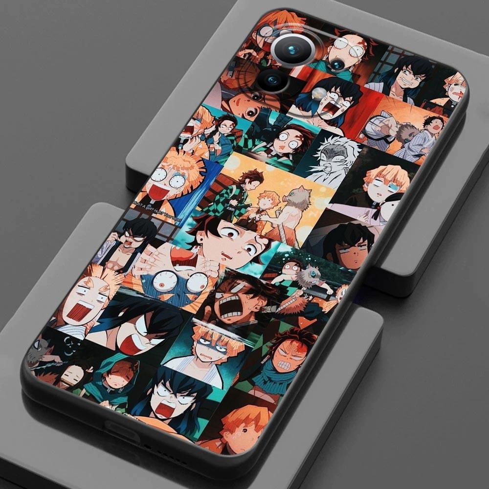 Чехол Demon Slayer Anime для Xiaomi Mi 9 9se 8 10 10T A2 Lite 10S 9T CC9 Note 10 Pro 9Lite 5G Cover Kimetsu No Yaiba Manga Fundas