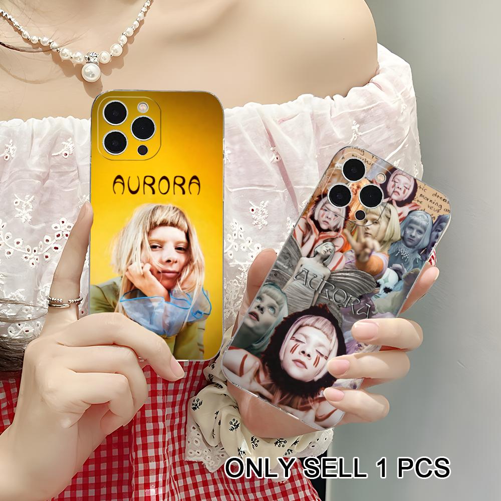 Прозрачный чехол из ТПУ Aurora Aksnes для iPhone 17 16 15 14 13 12 11 X XR XS Air Pro Max Plus Mini Цветная накладка