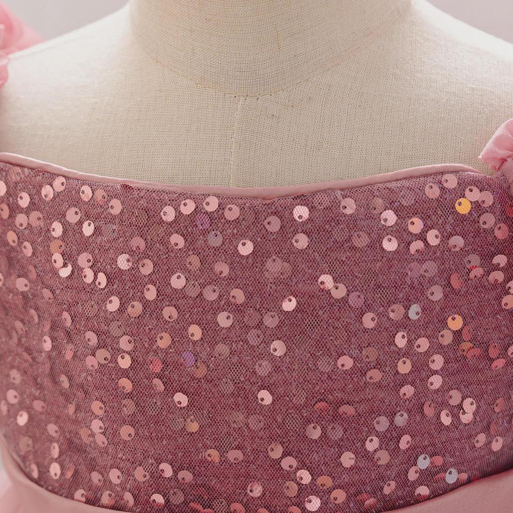 Платье принцессы с пайетками для девочек для выступлений