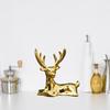 2 шт. винтажный золотой олень орнамент цинковый сплав роскошный лежащий стоячий олень фигурка статуя скульптура настольное украшение дети взрослые