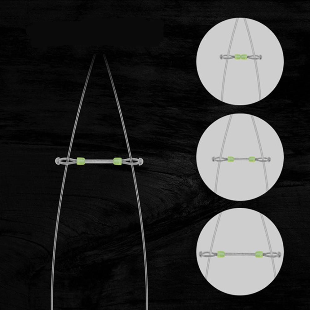 Tool Anti-wrap Beans Fish Hook Fixed Distance Splitter Fish Line Separator Double Hook Silicone