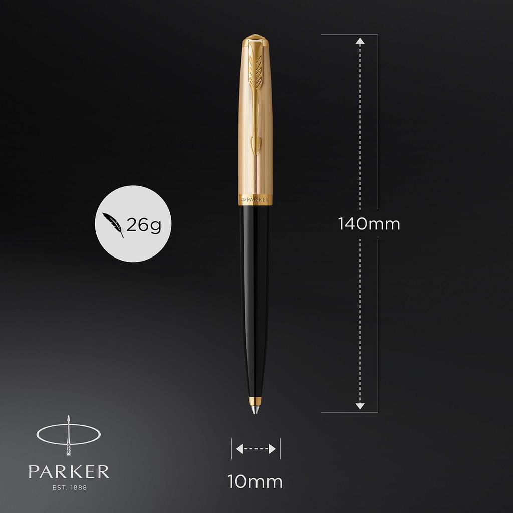 PARKER 51 Премиум Черный GT Шариковая ручка Средняя Подарочная коробка Оригинальная Импортная 2123513 Ручка, Наконечник, Чернила на масляной основе, В комплекте, Продукт,