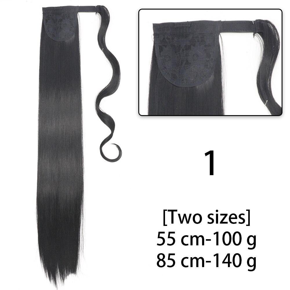 LISI HAIR Длинная прямая волнистая синтетическая шиньон с конским хвостом. Женская повседневная одежда - дополнительные волосы 85 см с конским хвостом.